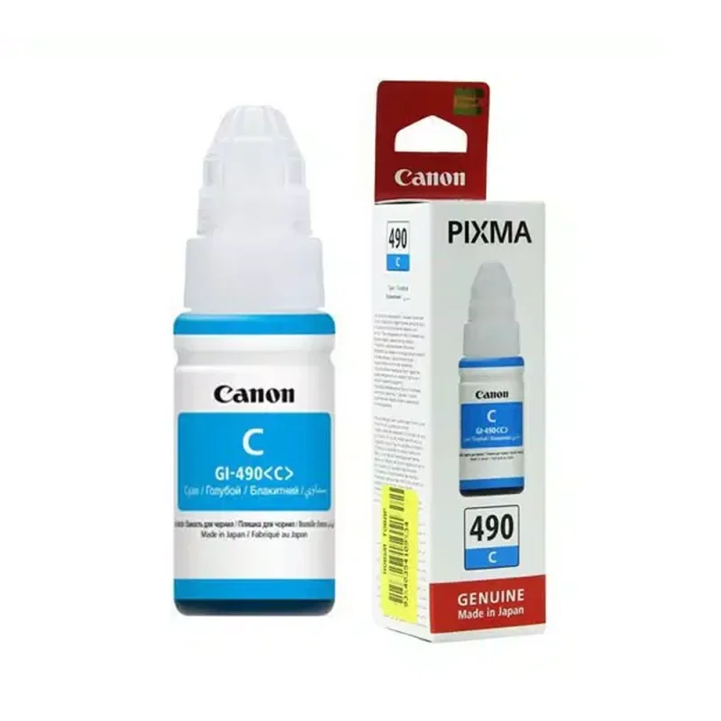 BOUTEILLE D'ENCRE CANON 70ML GI-490 ADAPTABLE CYAN