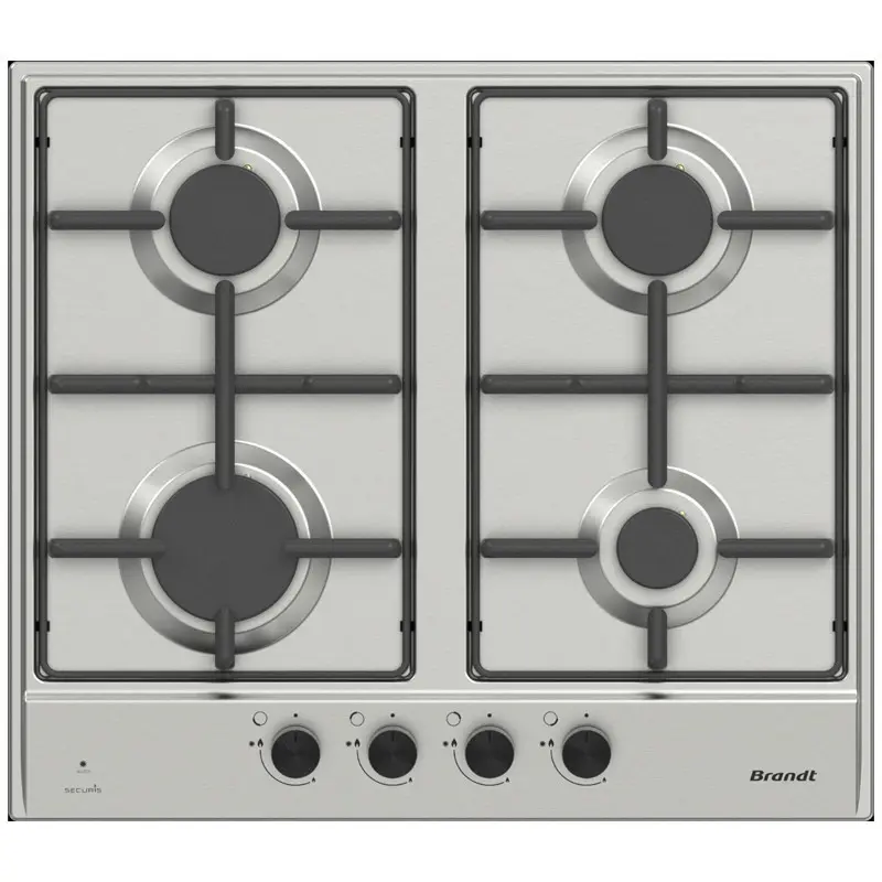 PLAQUE DE CUISSON ENCASTRABLE BRANDT BPE6341XA 4 FEUX 60CM INOX